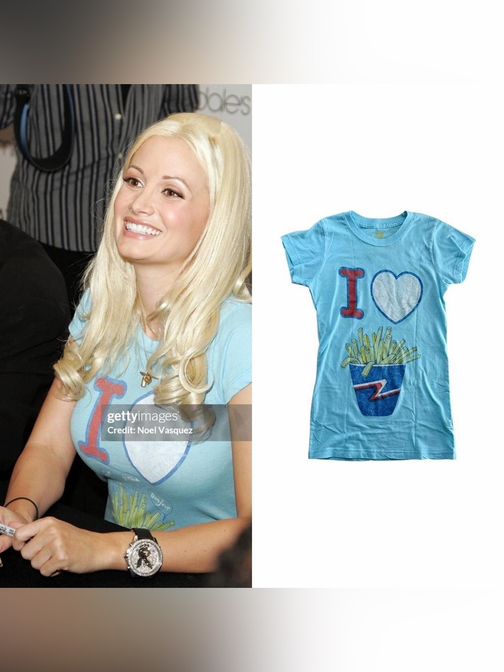 I Heart Fries T-shirt As Seen On Holly Madison